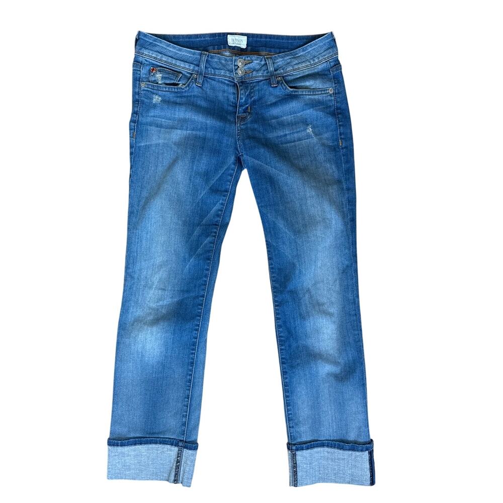 Hudson Denim Straight Leg Cuffed Jeans Size 26